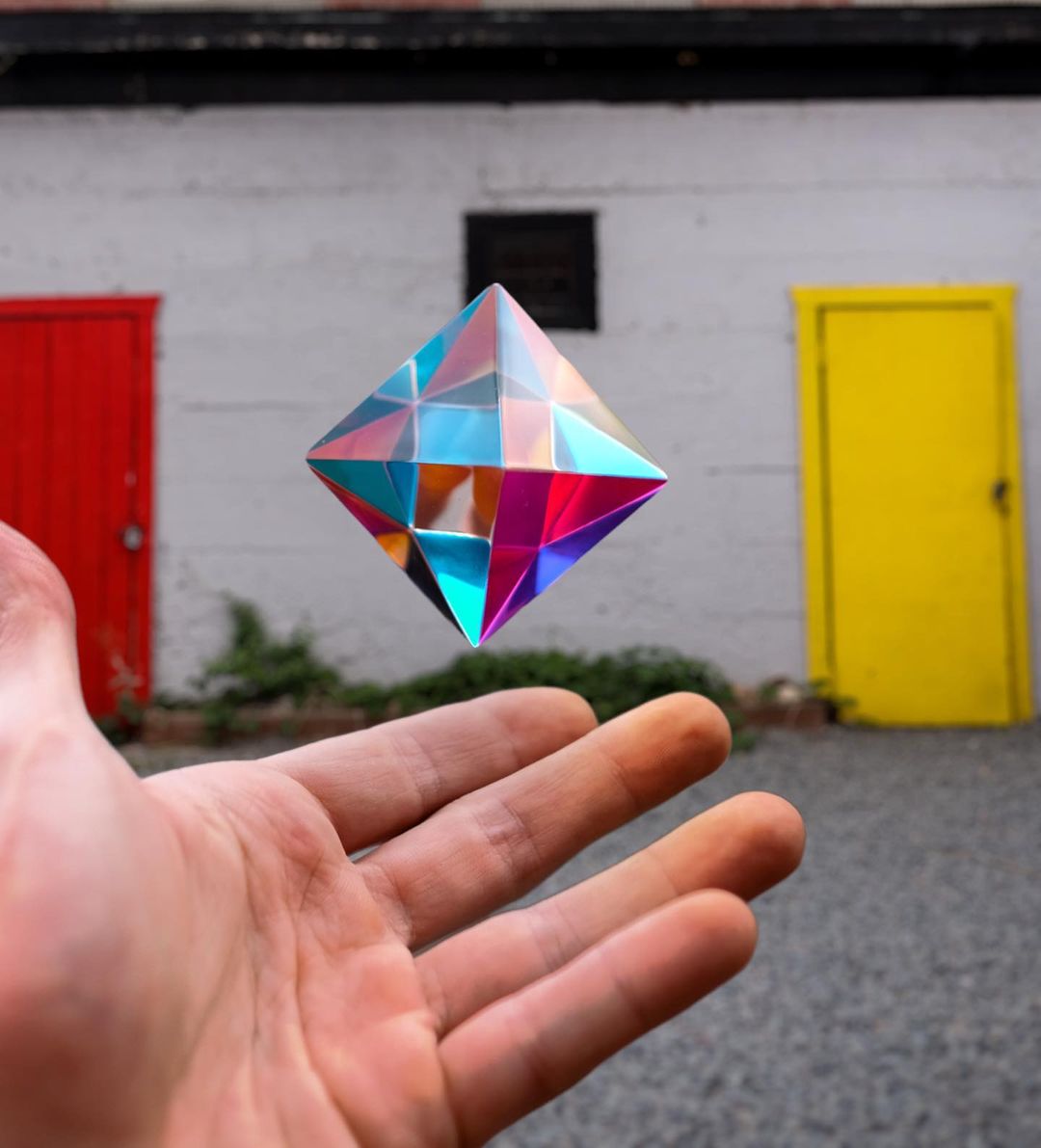 The Aether, a translucent CMY octahedron and one of the five Platonic solids