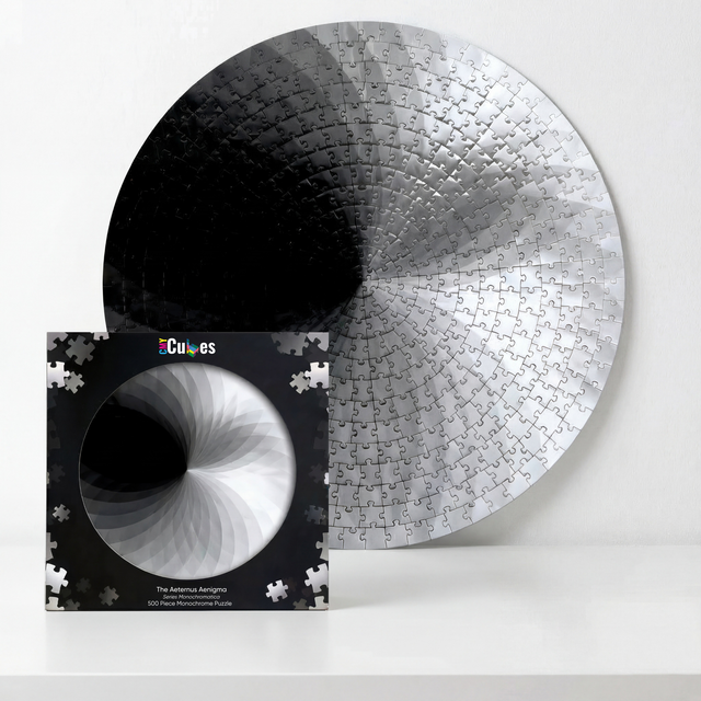 The Aeternus Aenigma Monochromatica, the black-and-white translucent puzzle