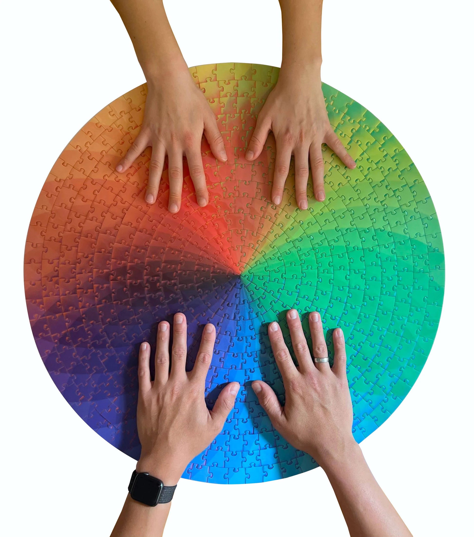 Translucent pieces of the Aeternus Aenigma colour puzzle